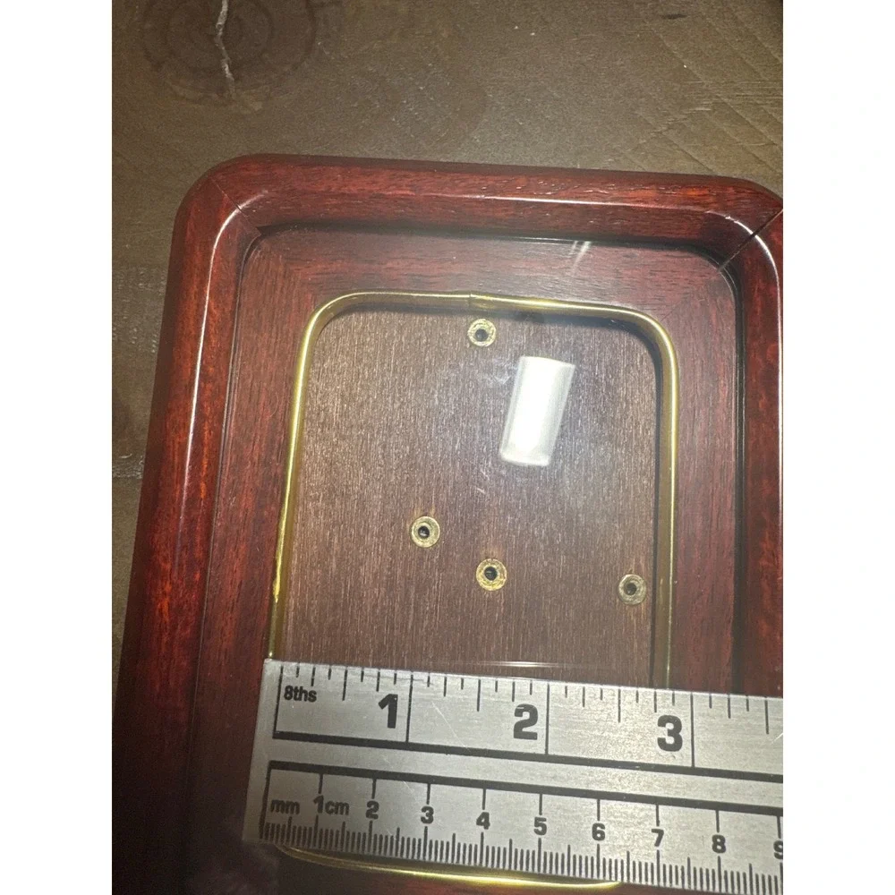 Vintage Mahogany Wood Picture Frame Gold Trim Small Portrait 5x6.5 Tabletop Wall